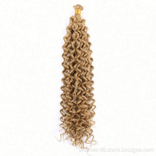 MYZYR 14inch Long Passion Twist Crochet Hair Extensions Synthetic Water Wave Braiding Hair Bohemia Crochet Braids Golden Beauty
